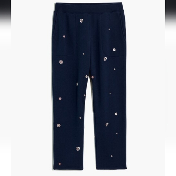 MWL Airyterry Floral Embroidered Tapered Sweatpants: Stitched-Pocket Edition M - Picture 4 of 10